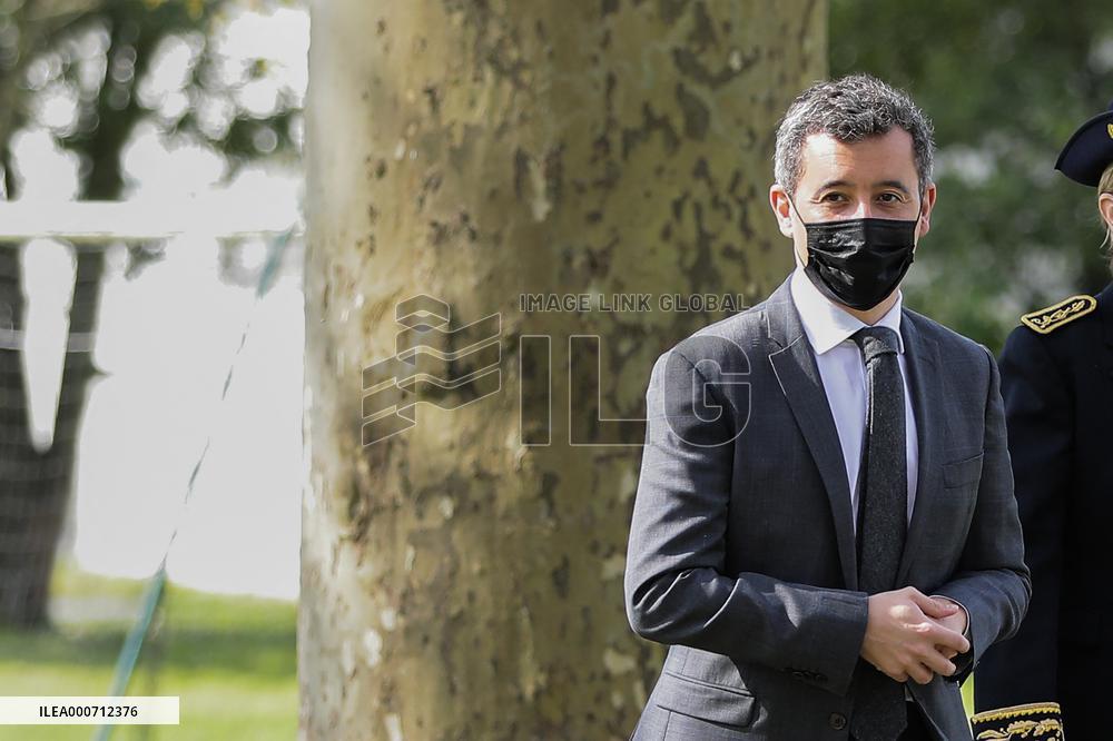 Gerald Darmanin Meets With Gendarmes Of Nouvelle-Aquitaine - Merignac