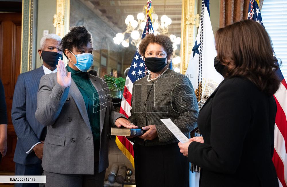 VP Harris OMB Director Young Swearing-in in Washington