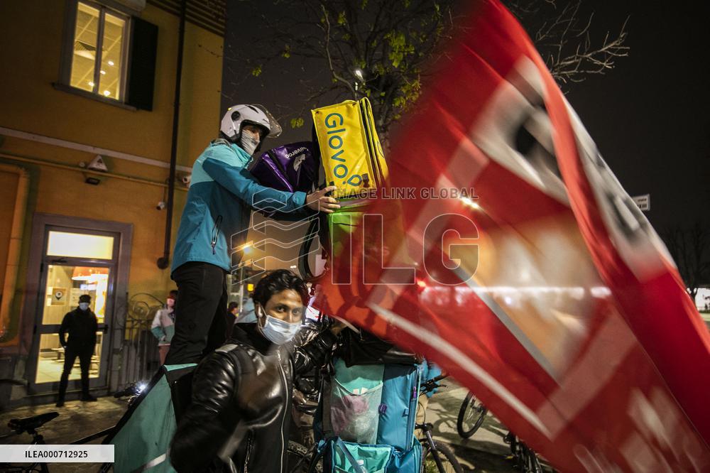 No Delivery Day Protest in Italy - Bergamo