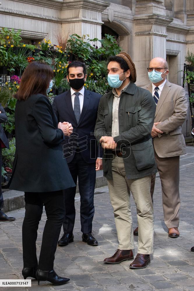Mayor of Paris Anne Hidalgo received Ahmad Massoud  - Paris