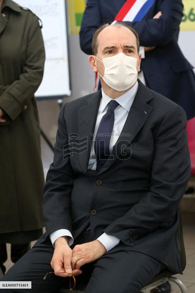 Jean Castex at the Pissevin popular neighbourhood in Nimes