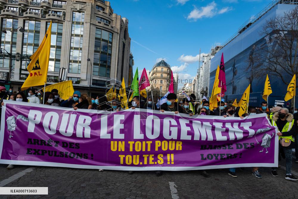 Housing Rights Protest - Paris