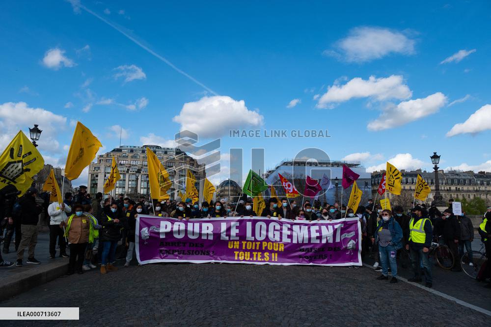 Housing Rights Protest - Paris
