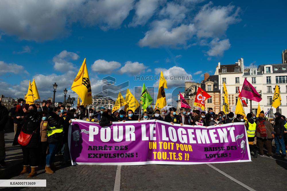 Housing Rights Protest - Paris
