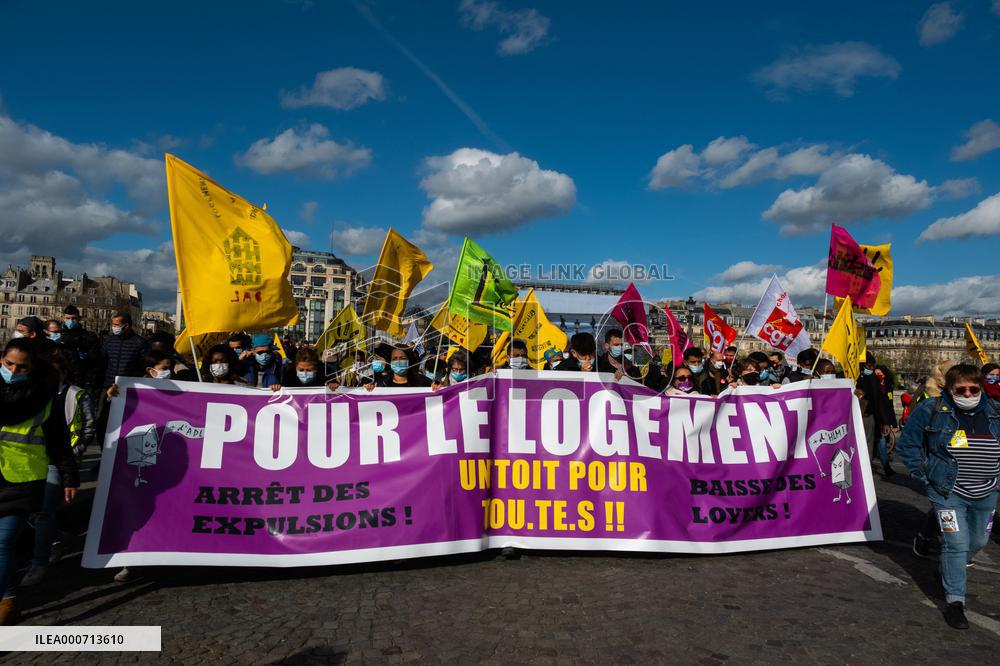 Housing Rights Protest - Paris