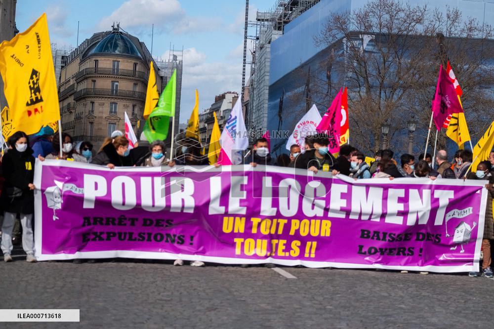 Housing Rights Protest - Paris