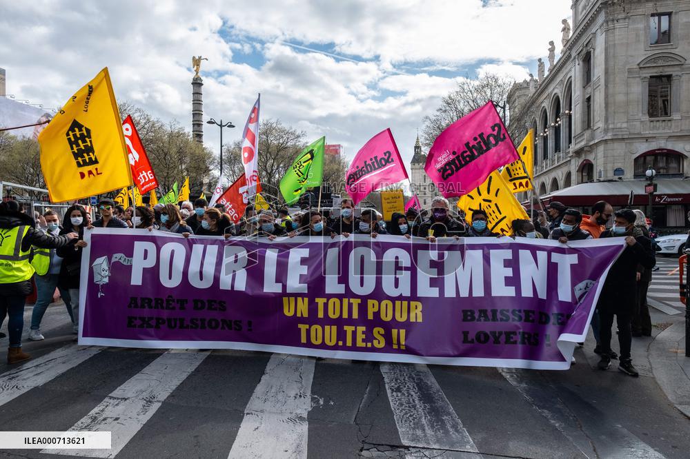 Housing Rights Protest - Paris
