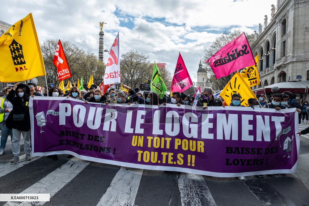 Housing Rights Protest - Paris
