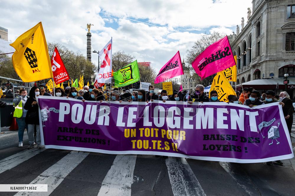Housing Rights Protest - Paris