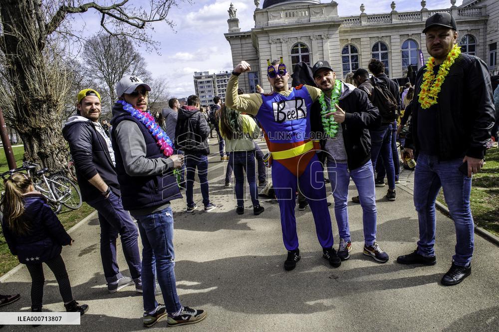 Anti lockdown protest - Liege