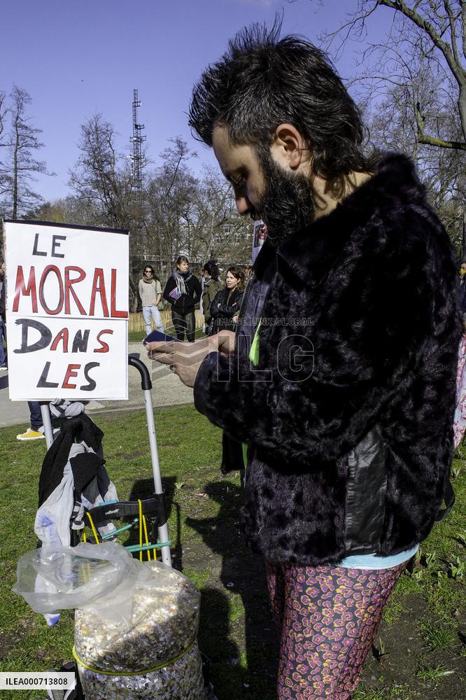 Anti lockdown protest - Liege
