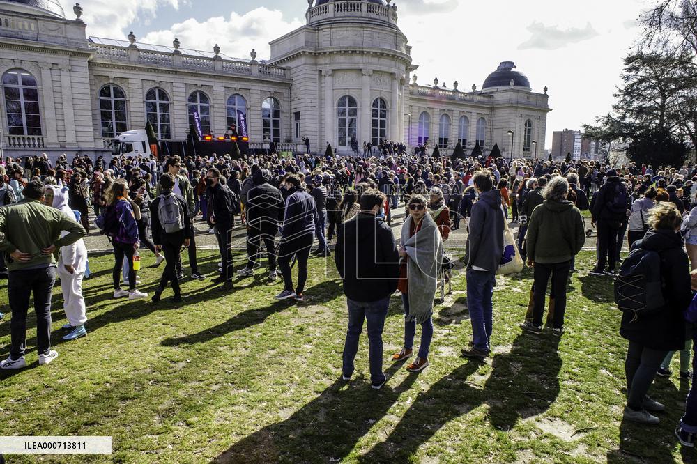 Anti lockdown protest - Liege