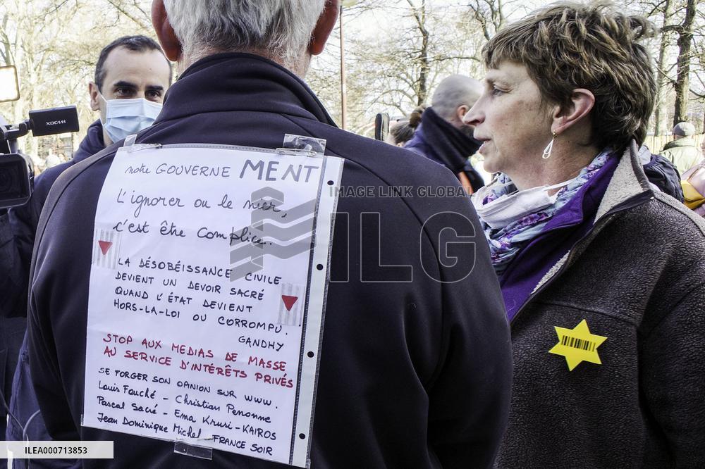 Anti lockdown protest - Liege