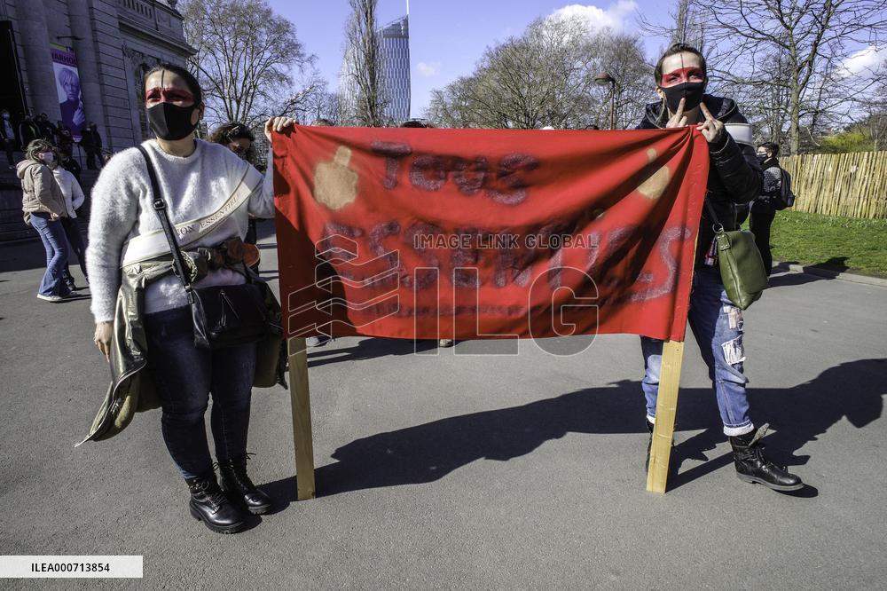 Anti lockdown protest - Liege