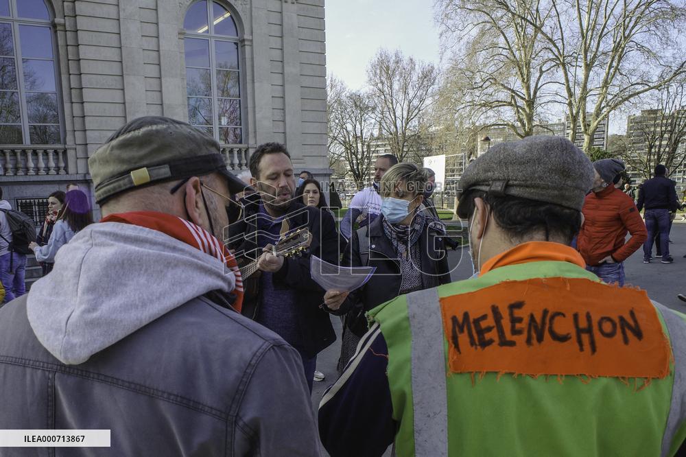 Anti lockdown protest - Liege