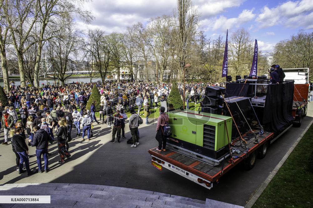 Anti lockdown protest - Liege