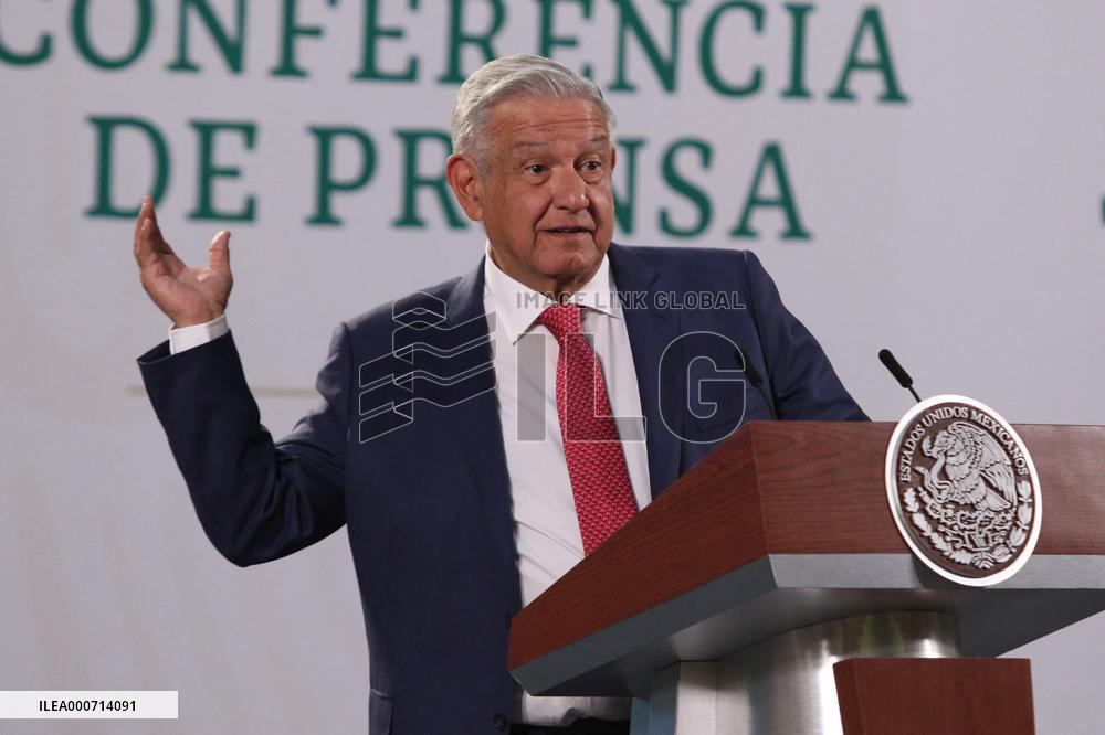 Lopez Obrador Holds A Press Conference - Mexico