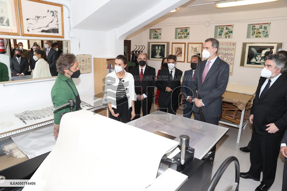 Royals visit the borntown of Francisco de Goya