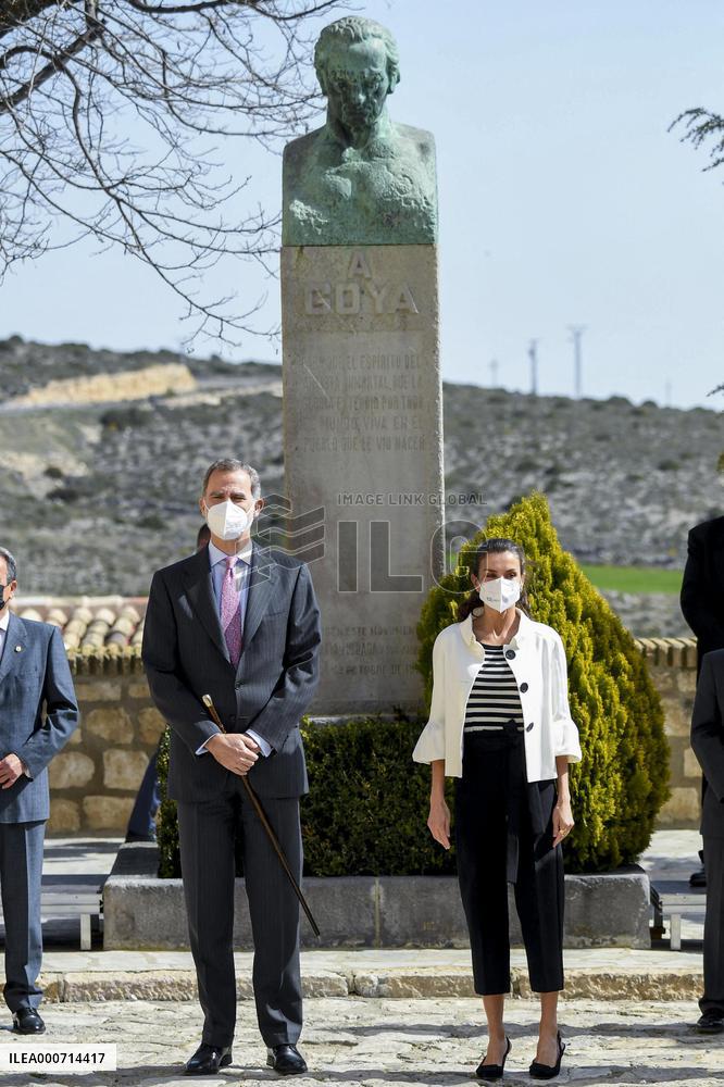 Royals visit the borntown of Francisco de Goya