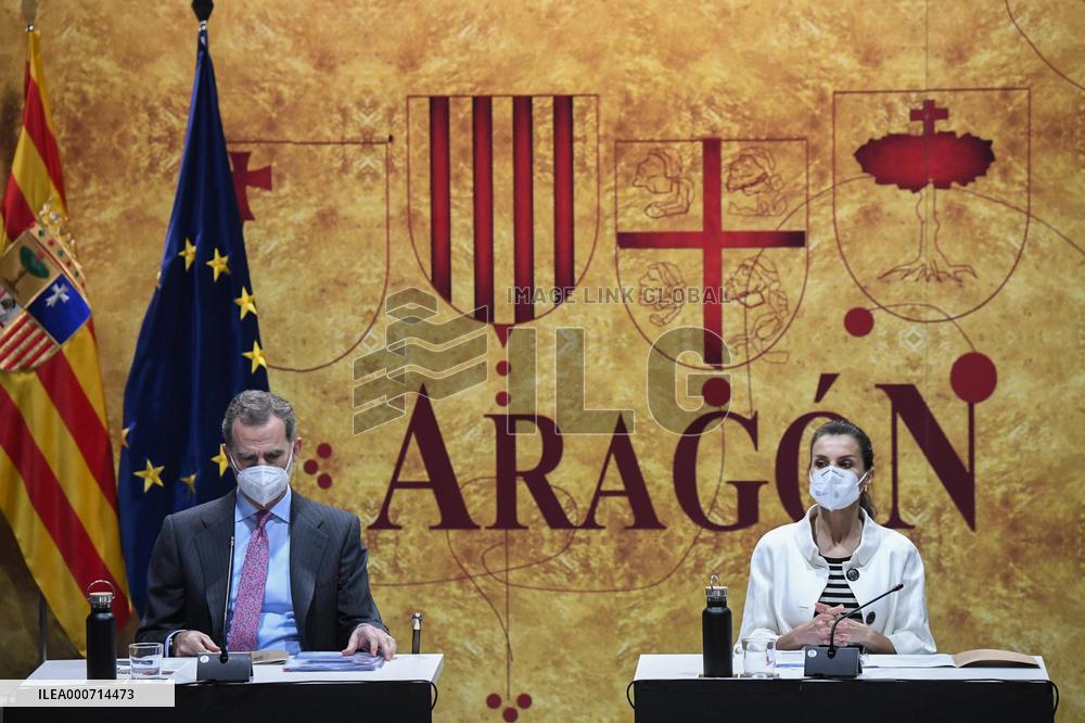 Royals visit the borntown of Francisco de Goya