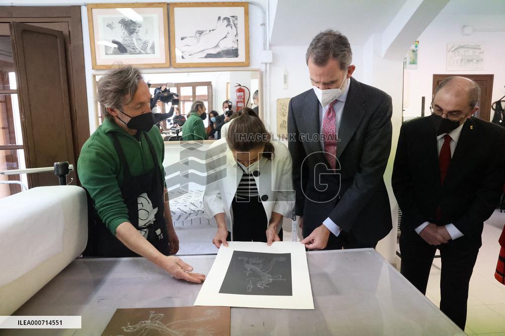 Royals visit the borntown of Francisco de Goya