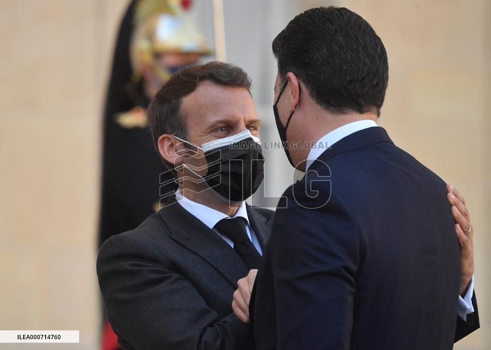 President Macron Meets President of Iraqi Kurdistan - Paris