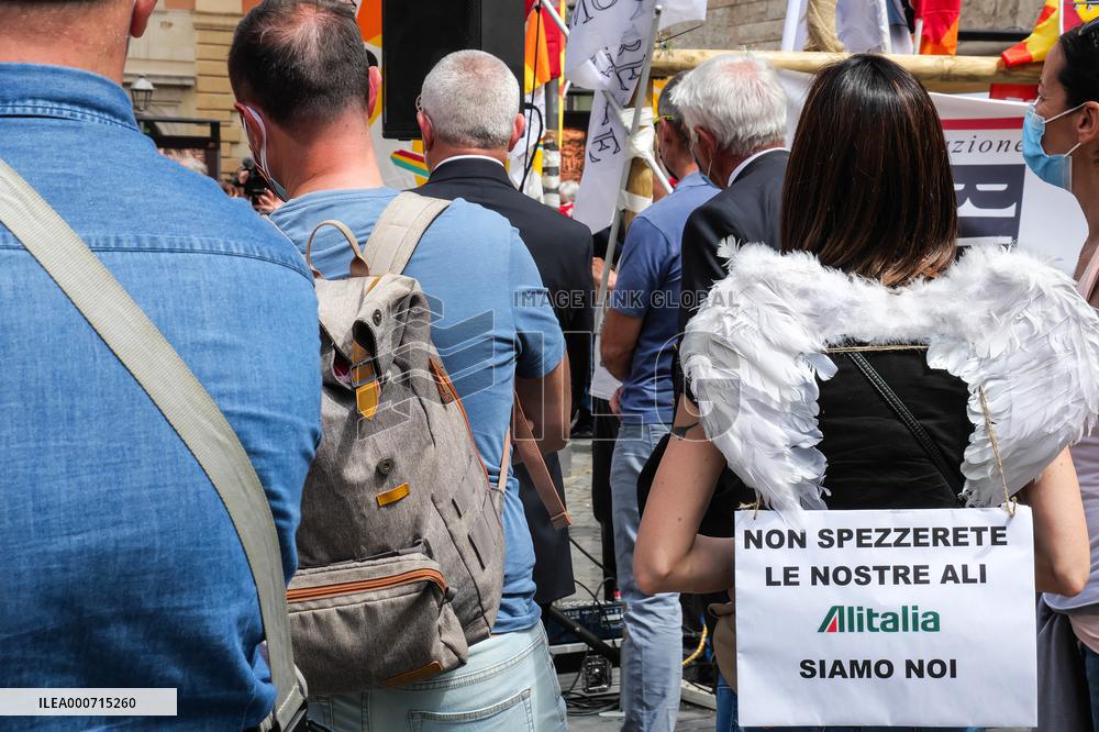 Alitalia Workers Demonstrate - Rome