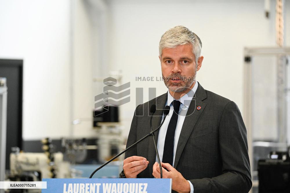 Laurent Wauquiez announces his candidacy in Auvergne-Rhone-Alpes