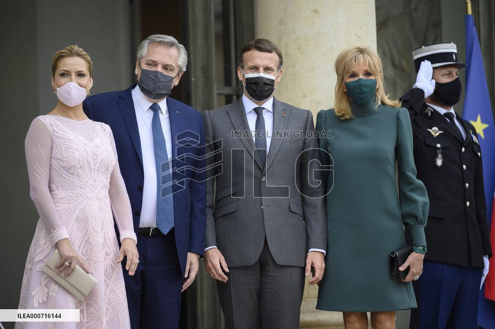 President Macron Welcomes Argentina's President Fernandez - Paris