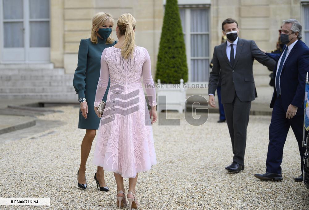 President Macron Welcomes Argentina's President Fernandez - Paris
