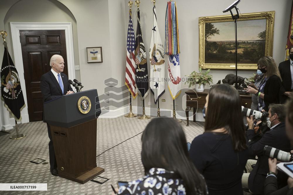 Biden Speaks On Colonial Pipeline - Washington