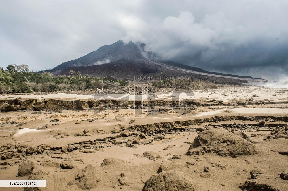 Volcanic Ash During Sinabung Volcano Eruption - Indonesia