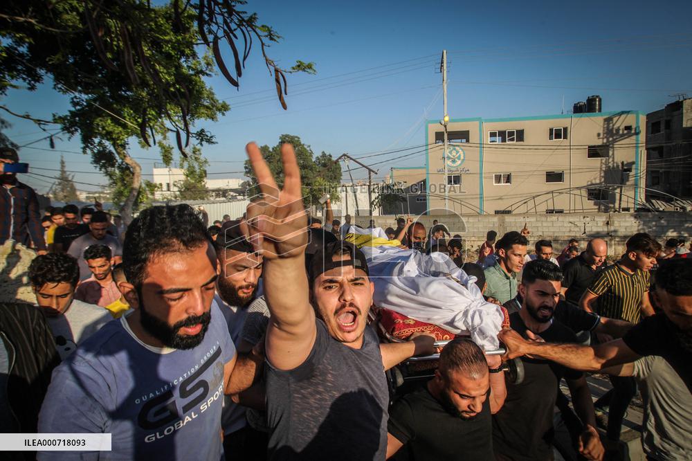 Funeral Of Man Killed By Israeli Airstrikes - Gaza