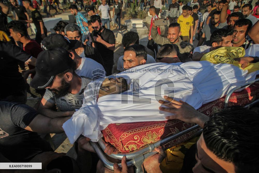 Funeral Of Man Killed By Israeli Airstrikes - Gaza