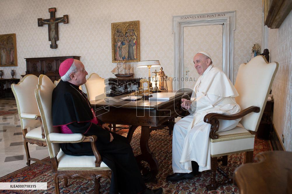 Pope Francis Meets Aldo Cavalli - Vatican