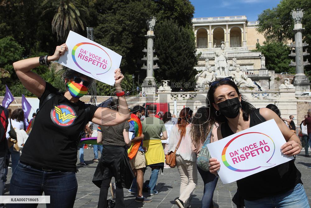 Demonstration To Ask For The Approval Of The Zan bill - Rome