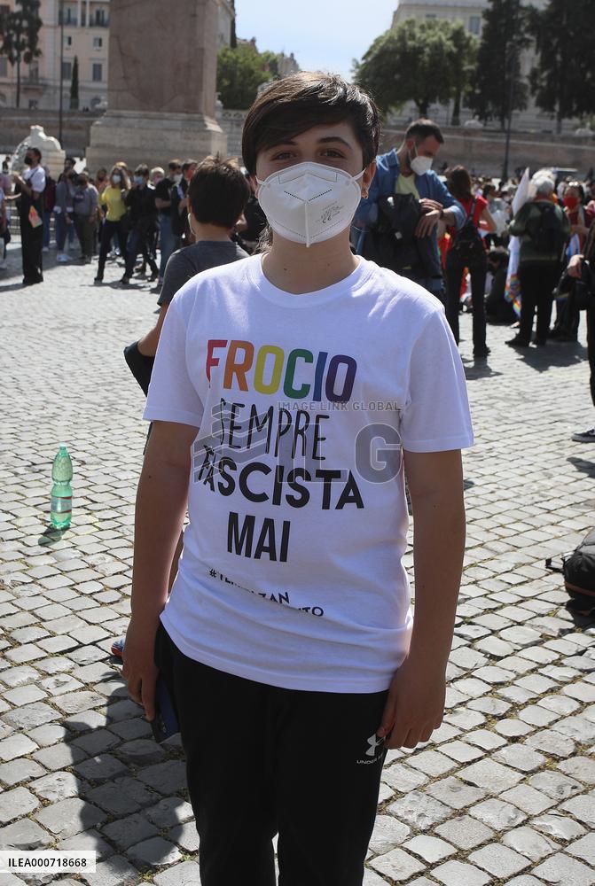 Demonstration To Ask For The Approval Of The Zan bill - Rome