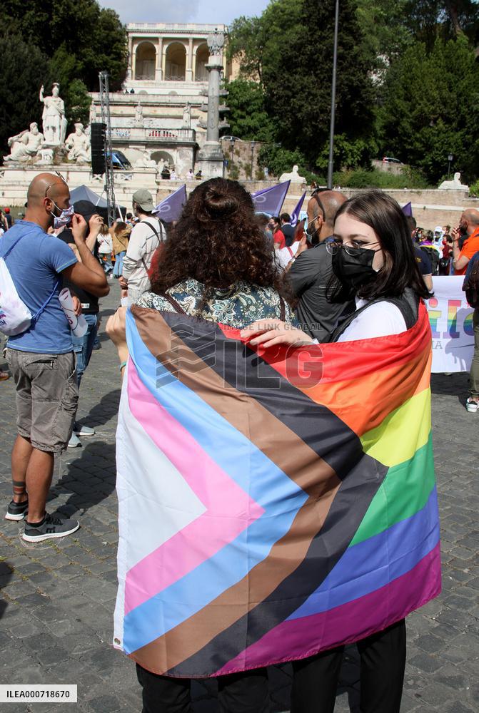 Demonstration To Ask For The Approval Of The Zan bill - Rome