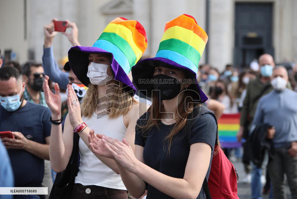 Demonstration To Ask For The Approval Of The Zan bill - Rome