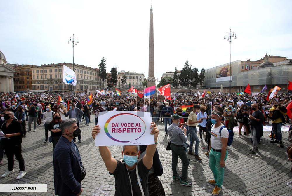 Demonstration To Ask For The Approval Of The Zan bill - Rome