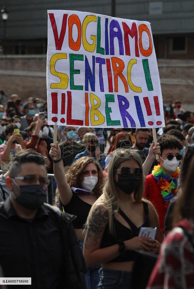 Demonstration To Ask For The Approval Of The Zan bill - Rome