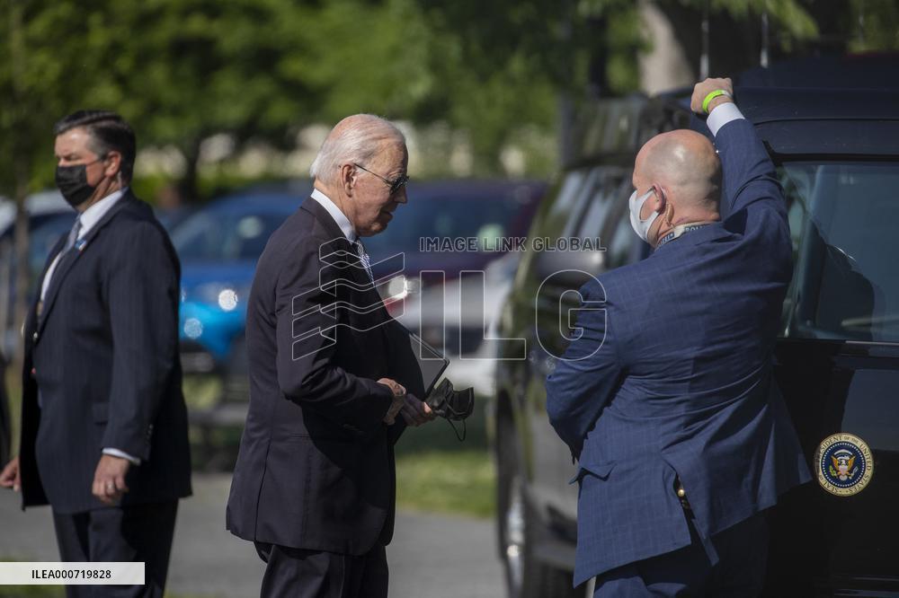 US President Joe Biden returns to the White House from Delaware
