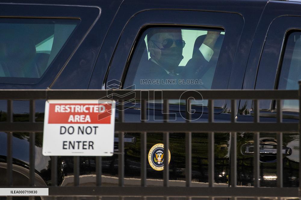US President Joe Biden returns to the White House from Delaware