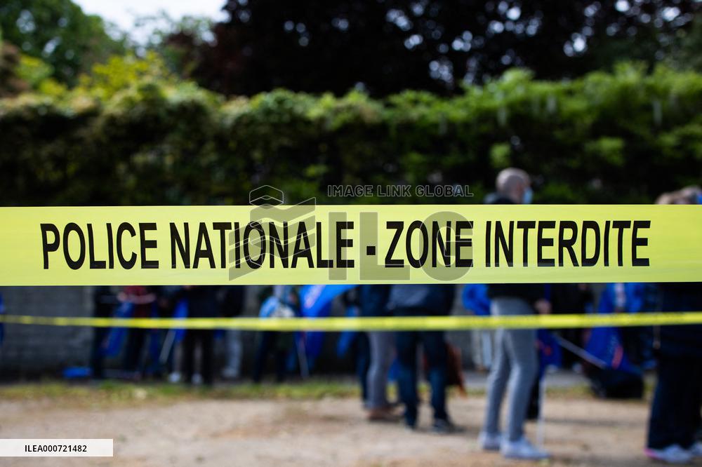 Police Rally In Front Of The National Assembly - Paris
