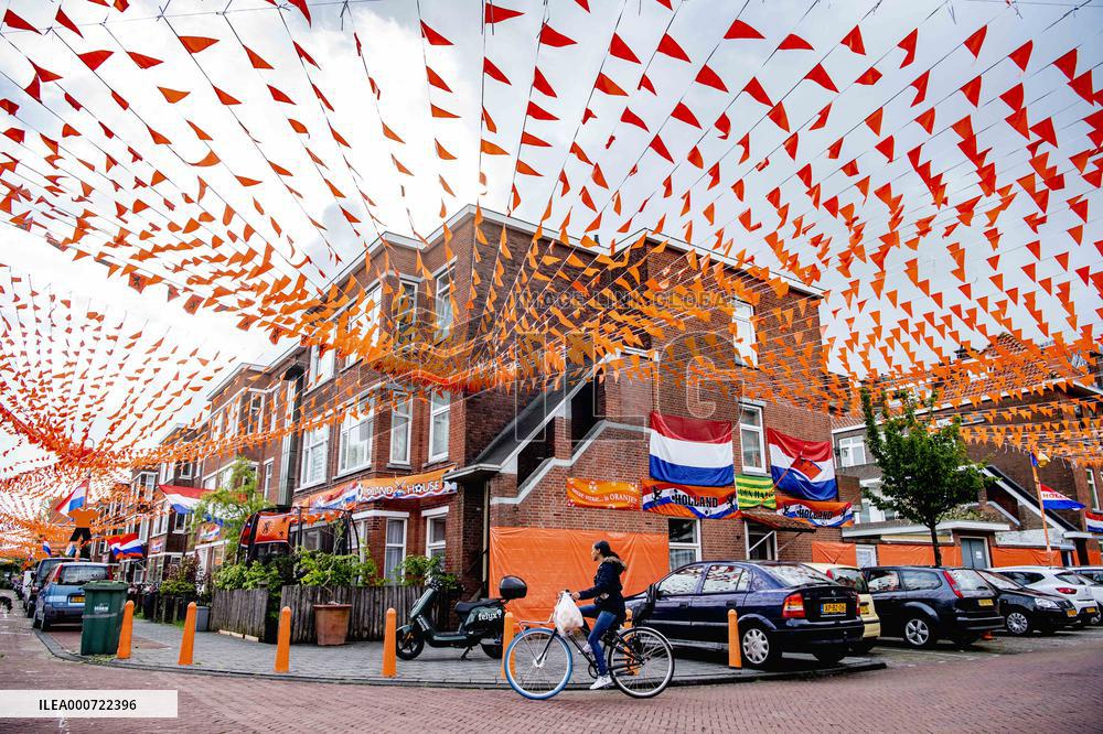 Orange Streets For The European Football 2021 - The Hague