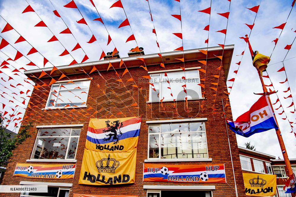 Orange Streets For The European Football 2021 - The Hague
