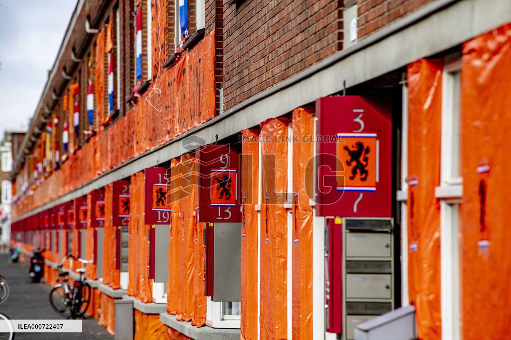 Orange Streets For The European Football 2021 - The Hague