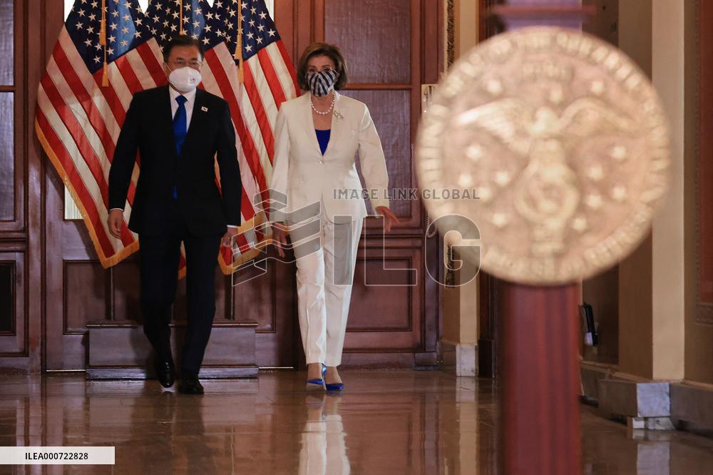 Moon And Pelosi Press Conference - Washington