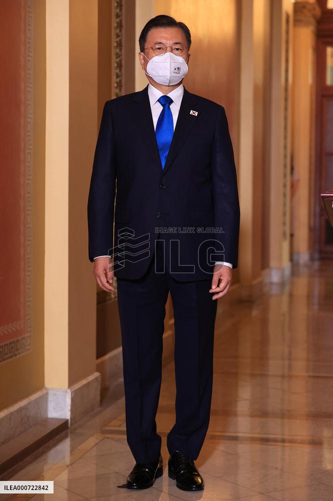 Moon And Pelosi Press Conference - Washington