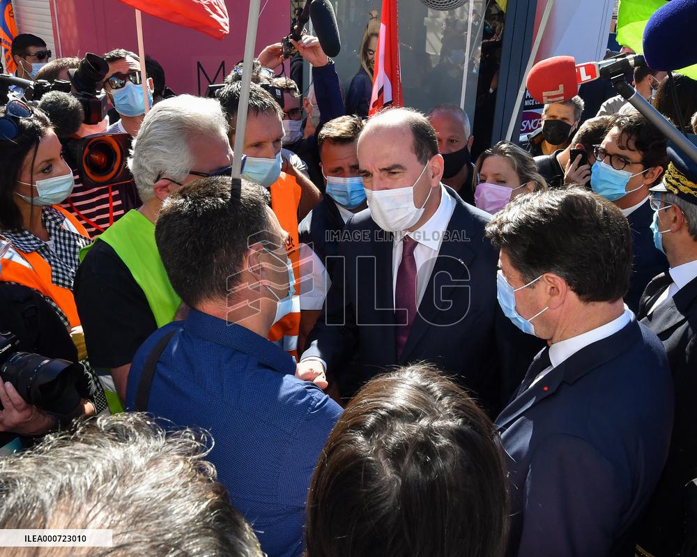 Jean Castex And Christian Estrosi Visit A Market - Nice